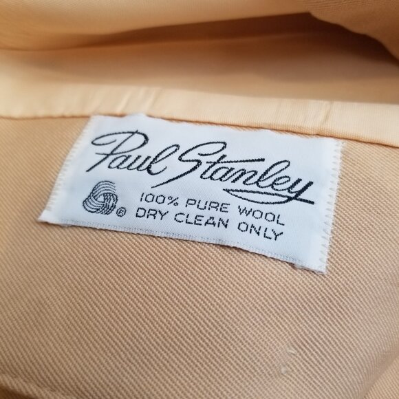 Paul Stanley Blazer Size 12 Beige Wool Coco Beland Vintage 80s Professional - Picture 4 of 8